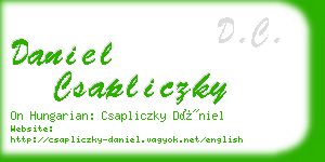 daniel csapliczky business card